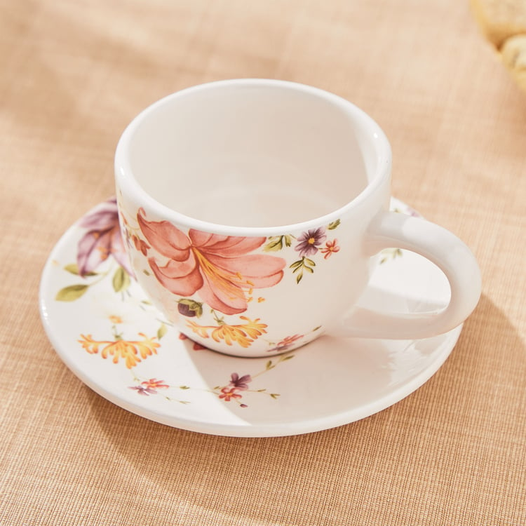 Moksha Lily Ironstone Printed Cup and Saucer - 230ml