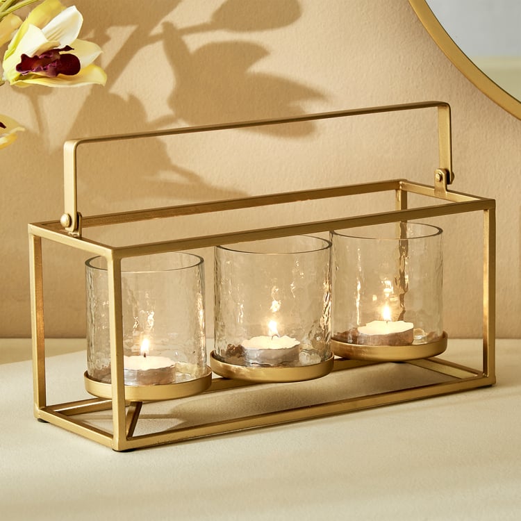 Splendid Gold Rush Metal Multi T-Light Holder