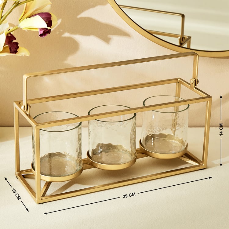 Splendid Gold Rush Metal Multi T-Light Holder