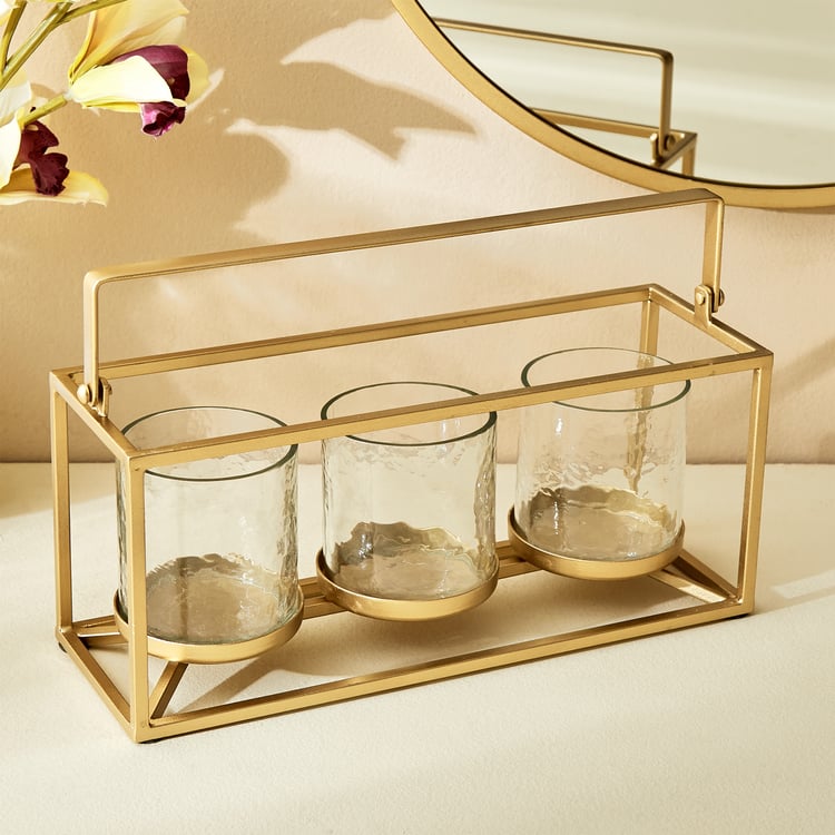 Splendid Gold Rush Metal Multi T-Light Holder