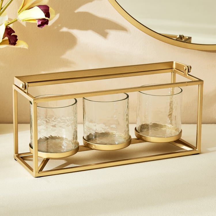 Splendid Gold Rush Metal Multi T-Light Holder