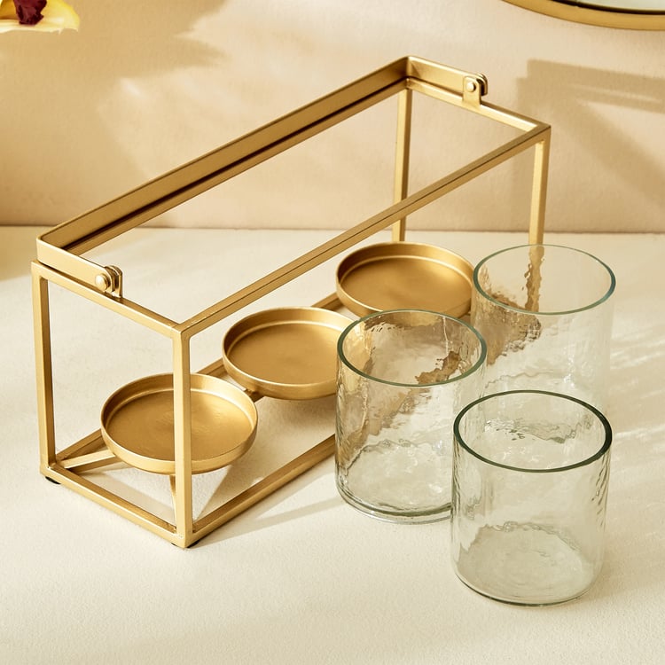 Splendid Gold Rush Metal Multi T-Light Holder