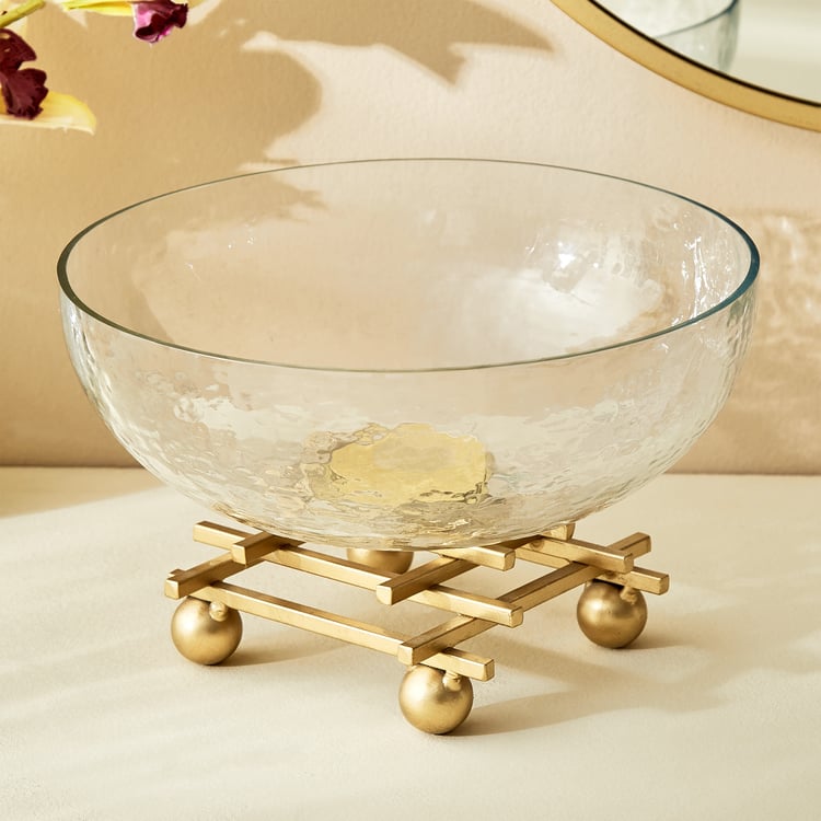 Splendid Gold Rush Cady Glass Decorative Bowl