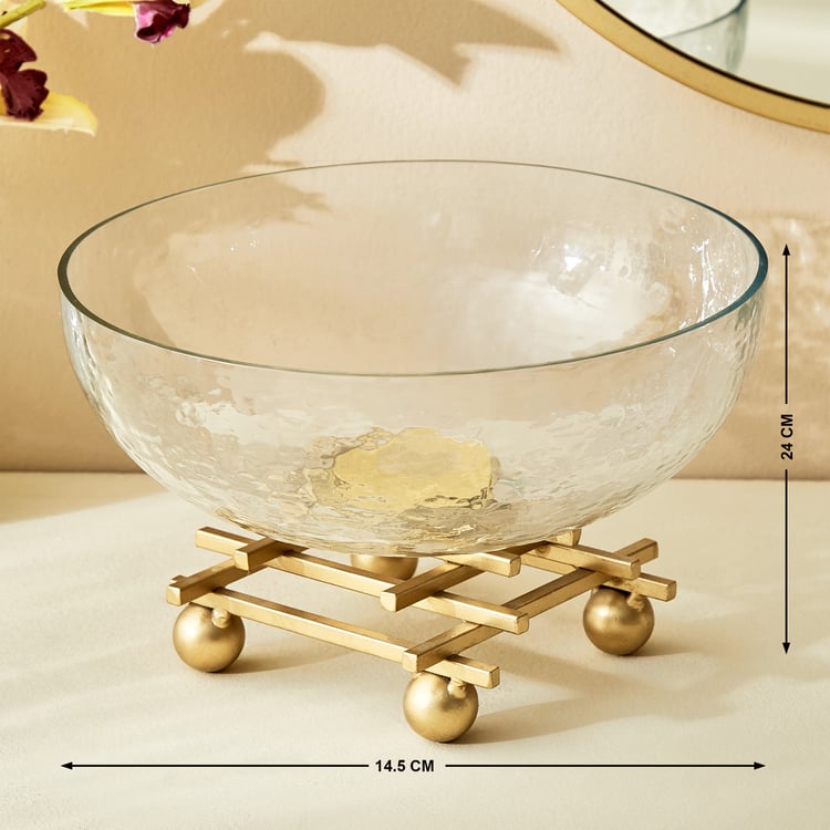 Splendid Gold Rush Cady Glass Decorative Bowl