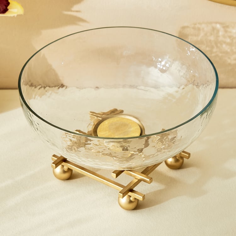 Splendid Gold Rush Cady Glass Decorative Bowl