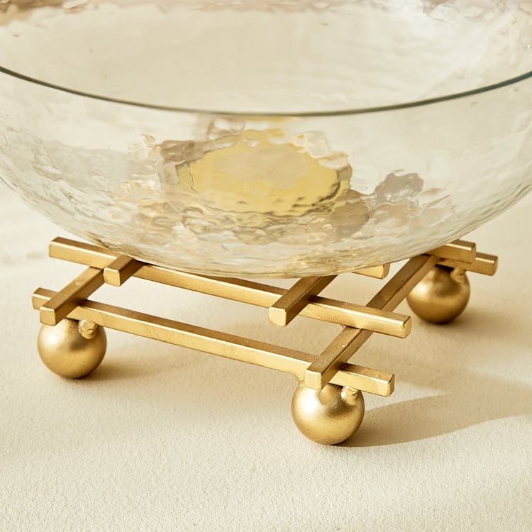 Splendid Gold Rush Cady Glass Decorative Bowl