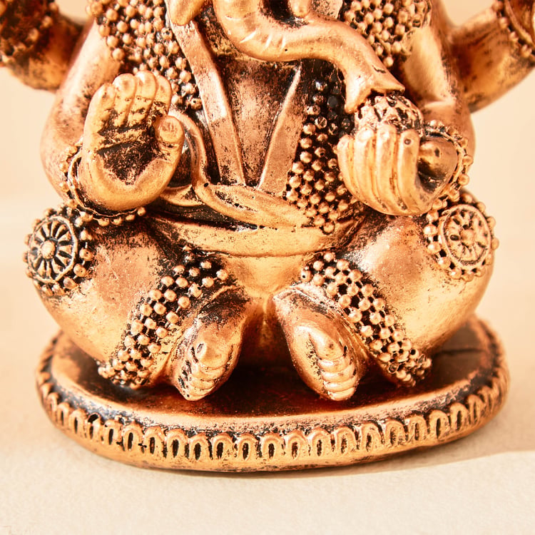 Renaissance 4Pcs Polyresin Ganesha Figurine with T-Light Holder