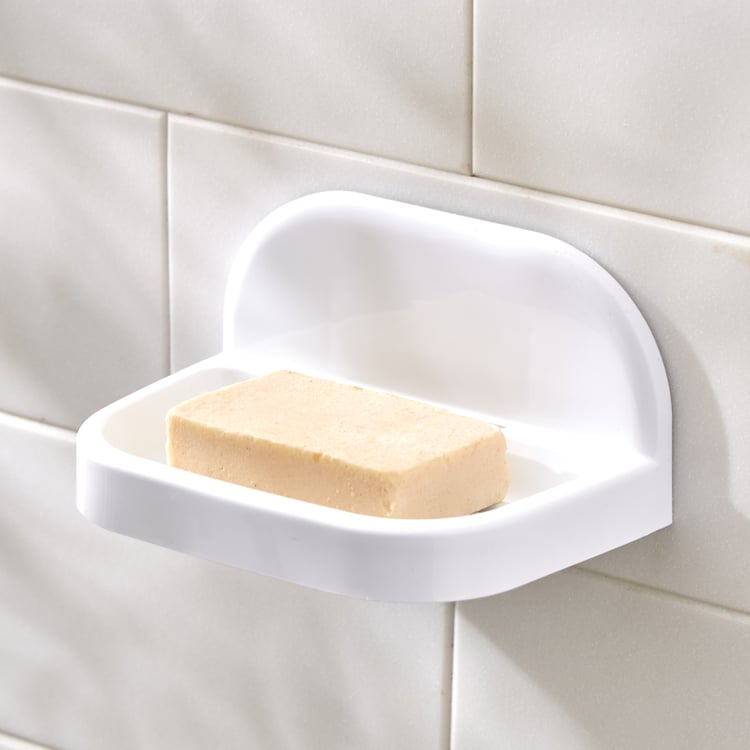 Orion Medallion Polypropylene Adhesive Soap Dish