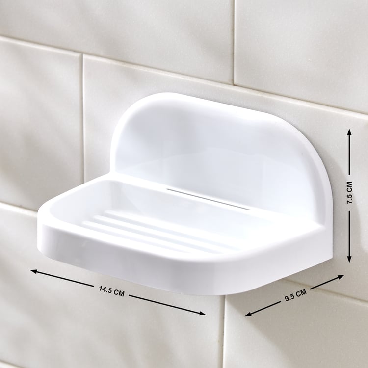 Orion Medallion Polypropylene Adhesive Soap Dish