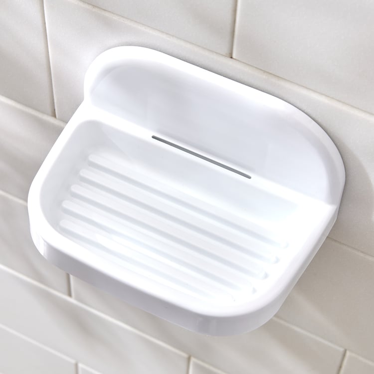 Orion Medallion Polypropylene Adhesive Soap Dish