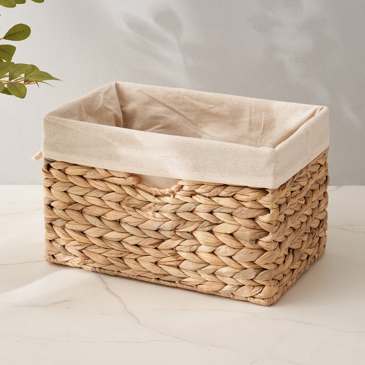 Regan Juvale Water Hyacinth Storage Box with Liner