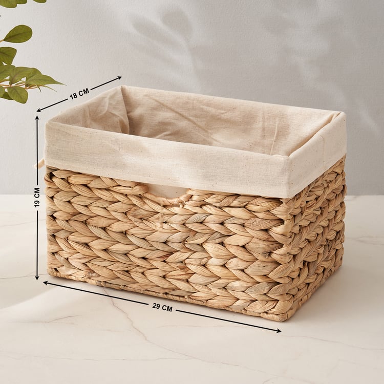 Regan Juvale Water Hyacinth Storage Box with Liner