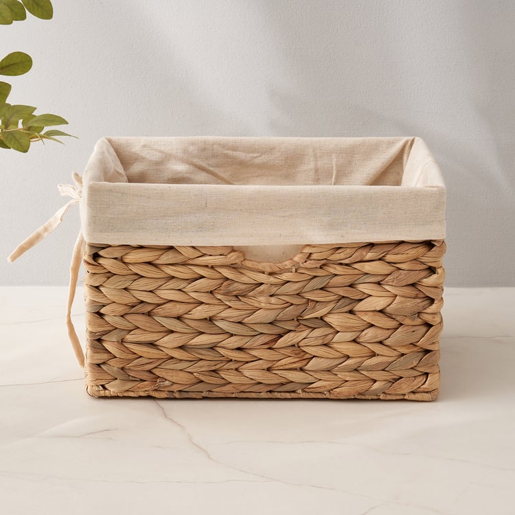 Regan Juvale Water Hyacinth Storage Box with Liner