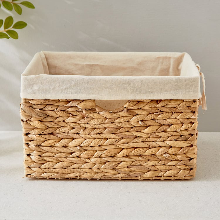 Regan Juvale Water Hyacinth Storage Box with Liner