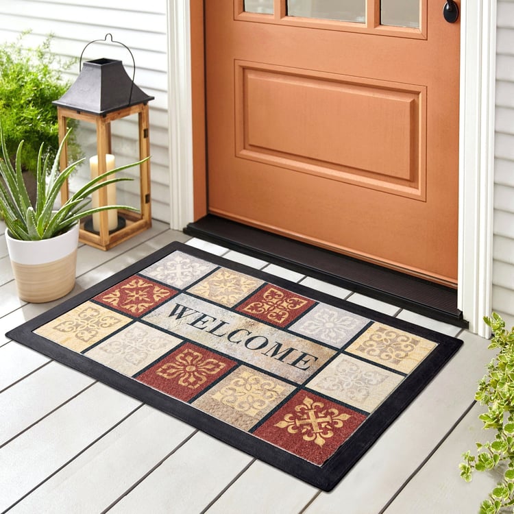 Corsica Eco Vogue Rubber Printed Anti-Slip Doormat - 60x40cm