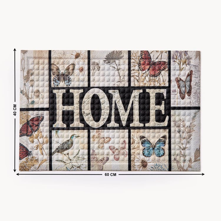 Corsica Eco Vogue Rubber Printed Anti-Slip Doormat - 60x40cm