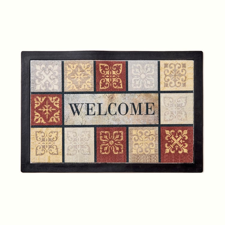 Corsica Eco Vogue Rubber Printed Anti-Slip Doormat - 60x40cm