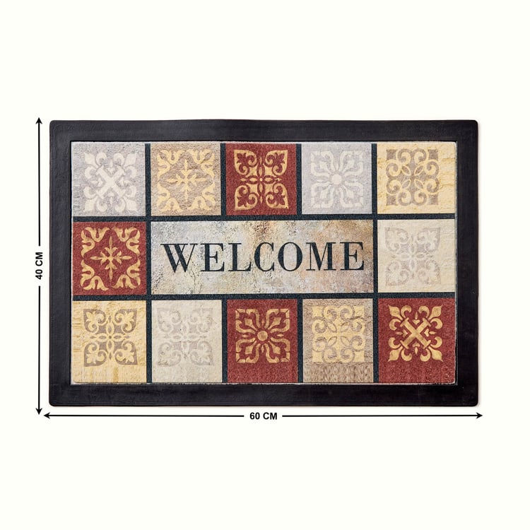 Corsica Eco Vogue Rubber Printed Doormat - 60x40cm