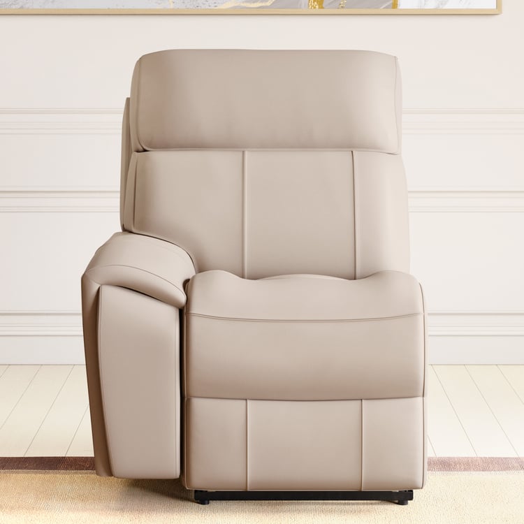 Stockholm Half Leather 1-Seater Left Arm Electric Recliner