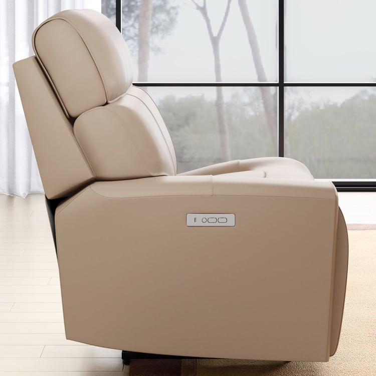 Stockholm Half Leather 1-Seater Left Arm Electric Recliner