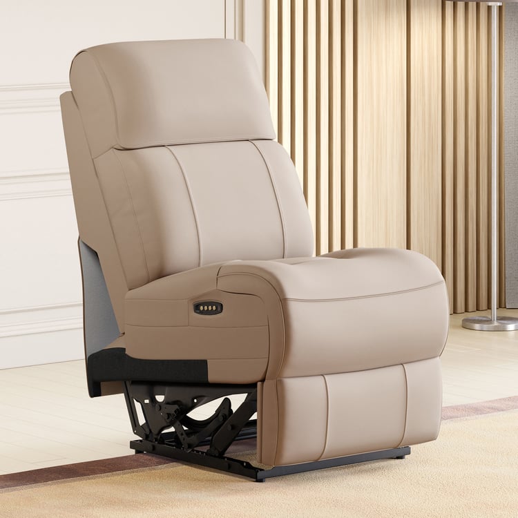 Stockholm Half Leather 1-Seater Electric Recliner