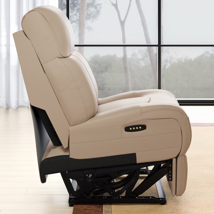 Stockholm Half Leather 1-Seater Electric Recliner