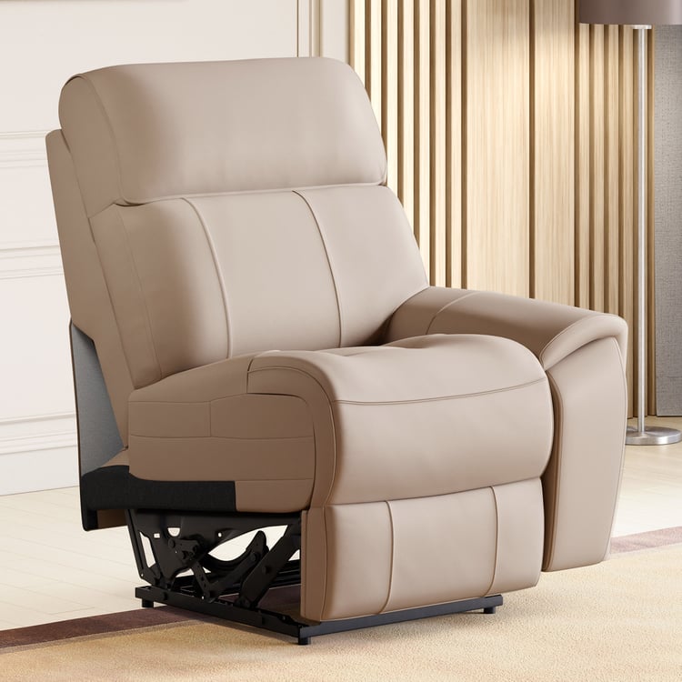 Stockholm Half Leather 1-Seater Right Arm Electric Recliner