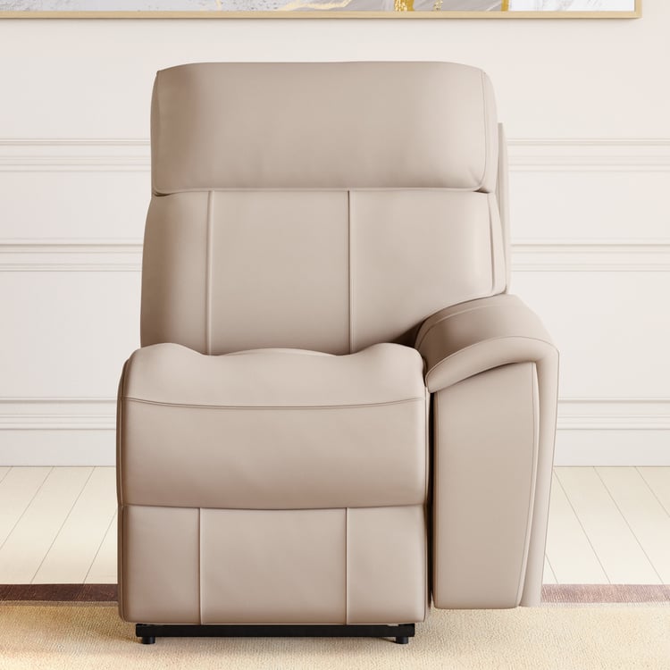 Stockholm Half Leather 1-Seater Right Arm Electric Recliner