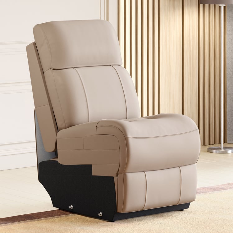 Stockholm Half Leather 1-Seater Stationary Recliner