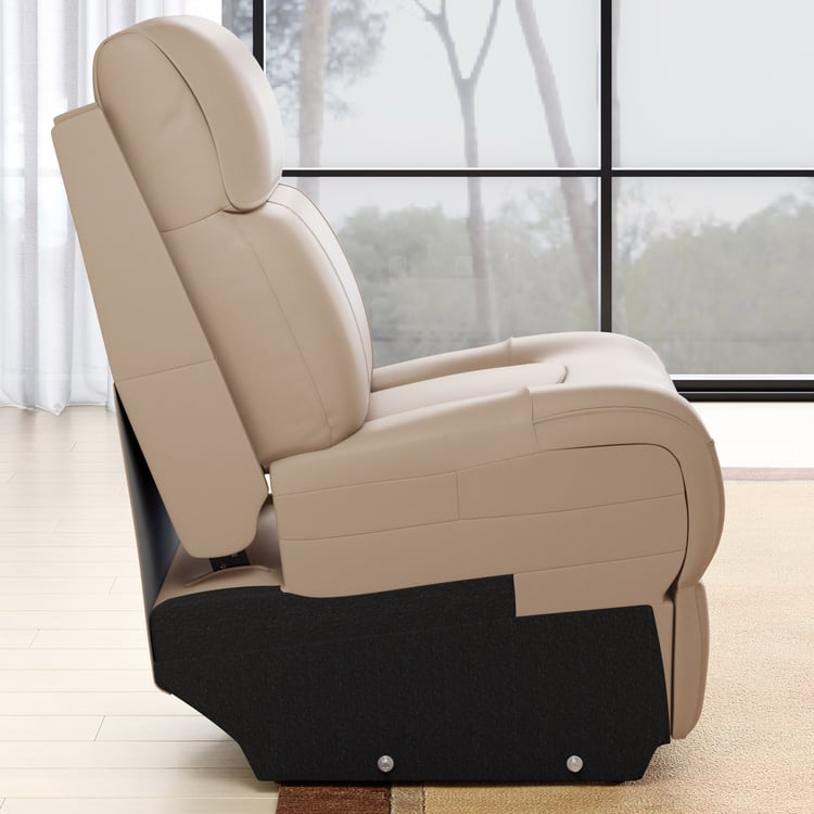 Stockholm Half Leather 1-Seater Stationary Recliner