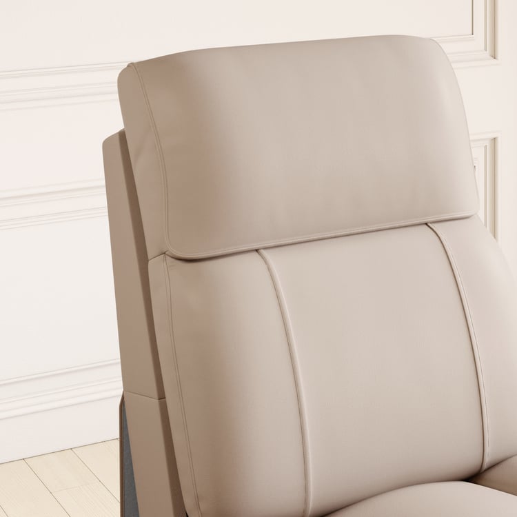 Stockholm Half Leather 1-Seater Stationary Recliner