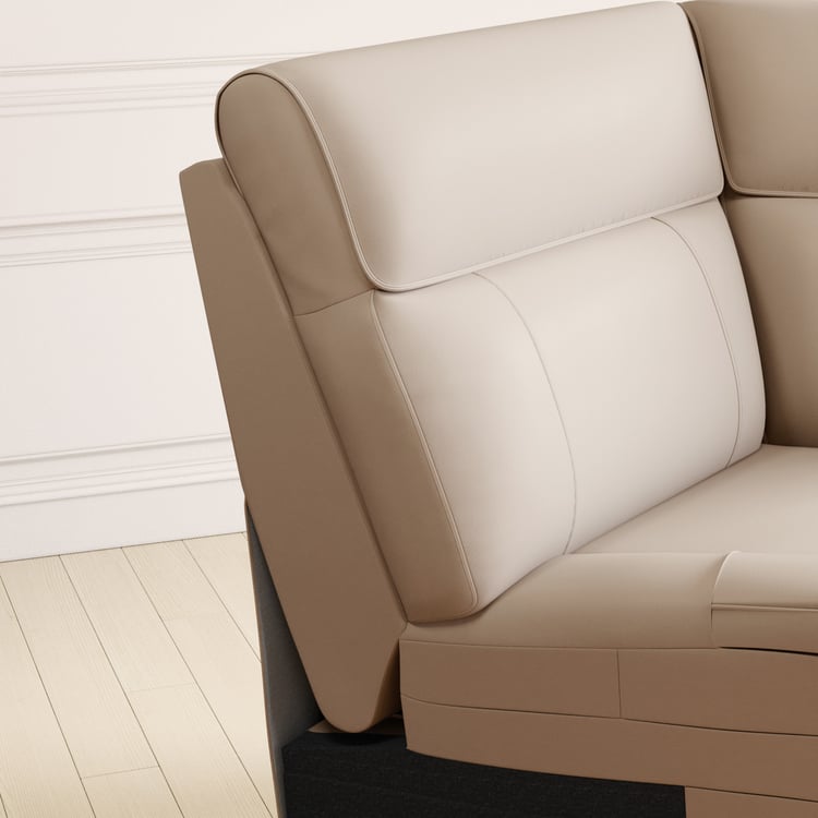 Stockholm Half Leather 1-Seater Wedge Recliner