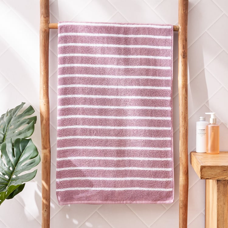 Colour Refresh Essence Cotton Striped Bath Towel - 140x70cm