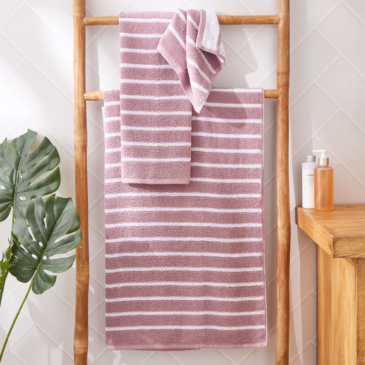 Colour Refresh Essence Cotton Striped Bath Towel - 140x70cm