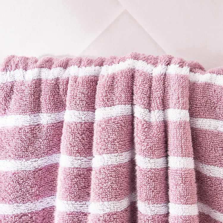 Colour Refresh Essence Cotton Striped Bath Towel - 140x70cm