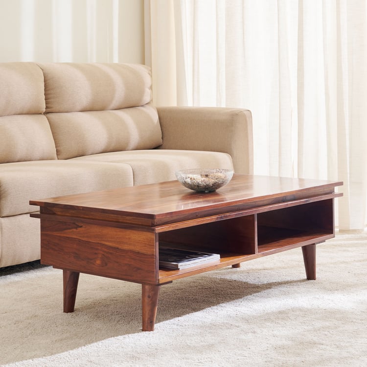 Helios Liser Sheesham Wood Coffee Table - Brown