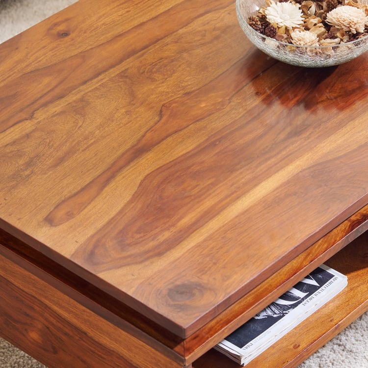 Helios Liser Sheesham Wood Coffee Table - Brown