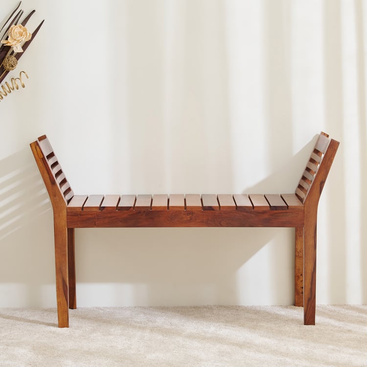 Helios Fleek Sheesham Wood Bench