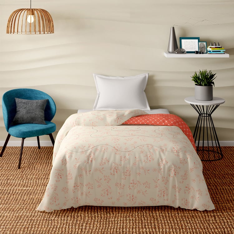 PORTICO Melange Cotton Printed Single Duvet Cover