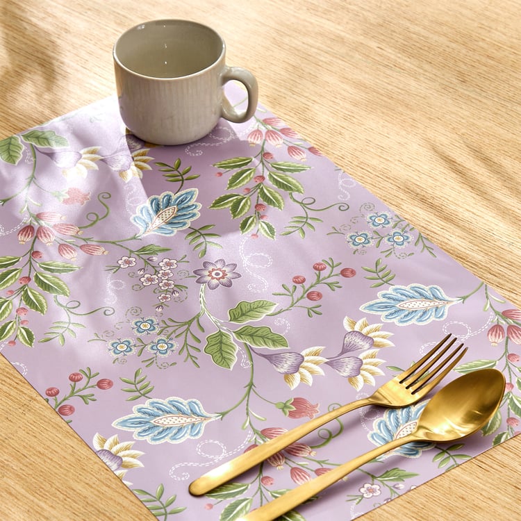 Mandarin Crane Set of 6 Polypropylene Printed Placemat