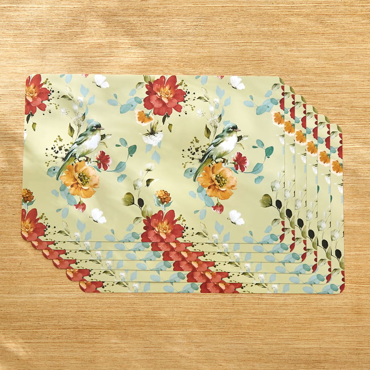 Mandarin Harvey Set of 6 Polypropylene Printed Placemat