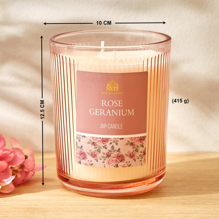 Utopia Rose Geranium Scented Jar Candle