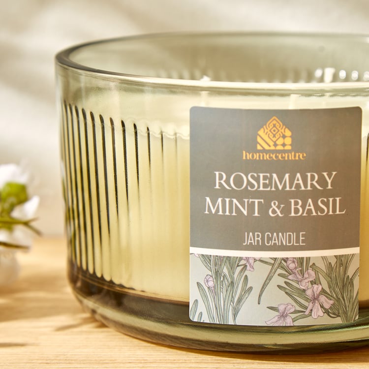 Utopia Rosemary Mint and Basil Scented Jar Candle