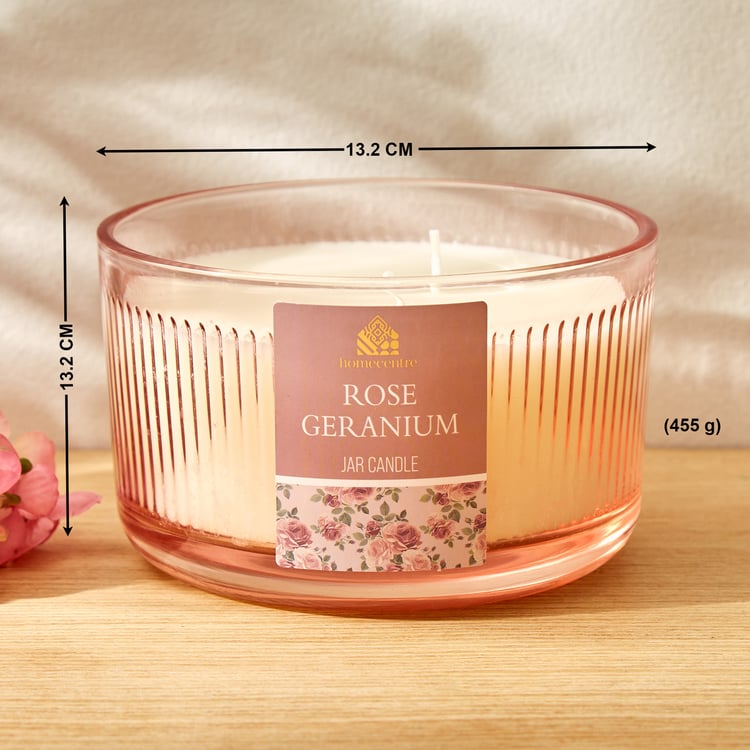 Utopia Rose Geranium Scented Jar Candle