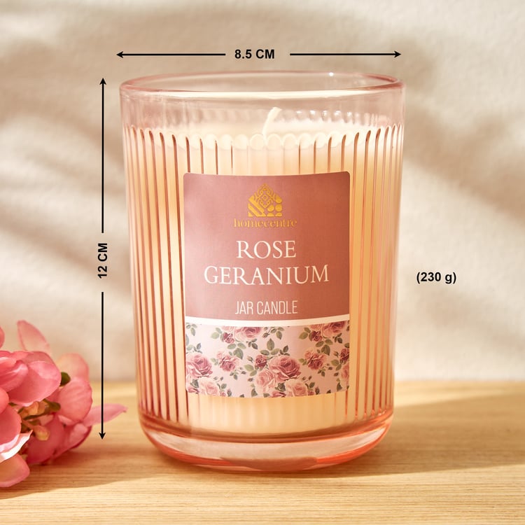 Utopia Rose Geranium Scented Jar Candle