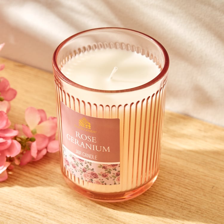 Utopia Rose Geranium Scented Jar Candle