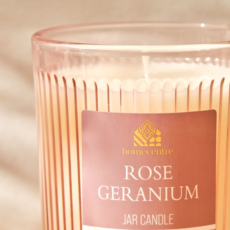 Utopia Rose Geranium Scented Jar Candle