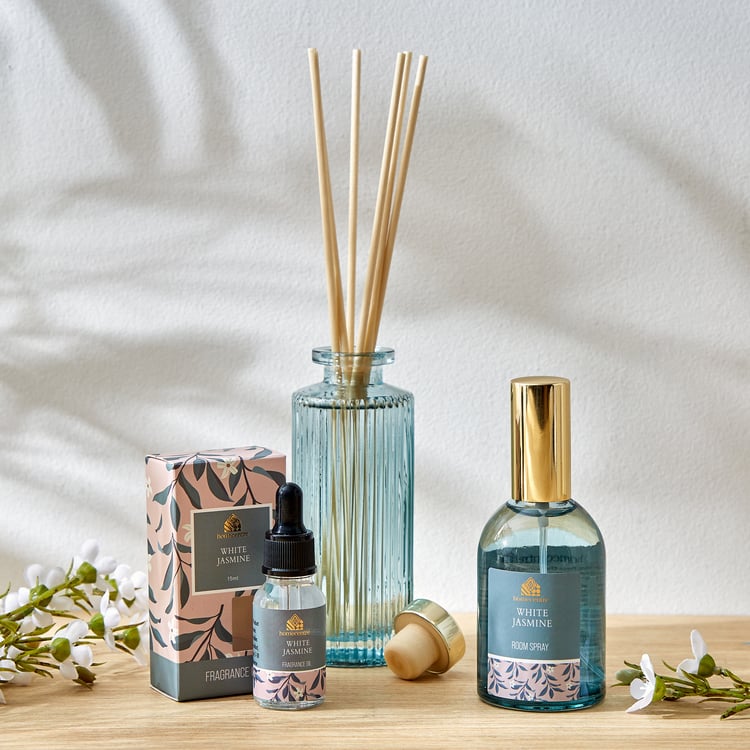 Utopia White Jasmine Reed Diffuser Set