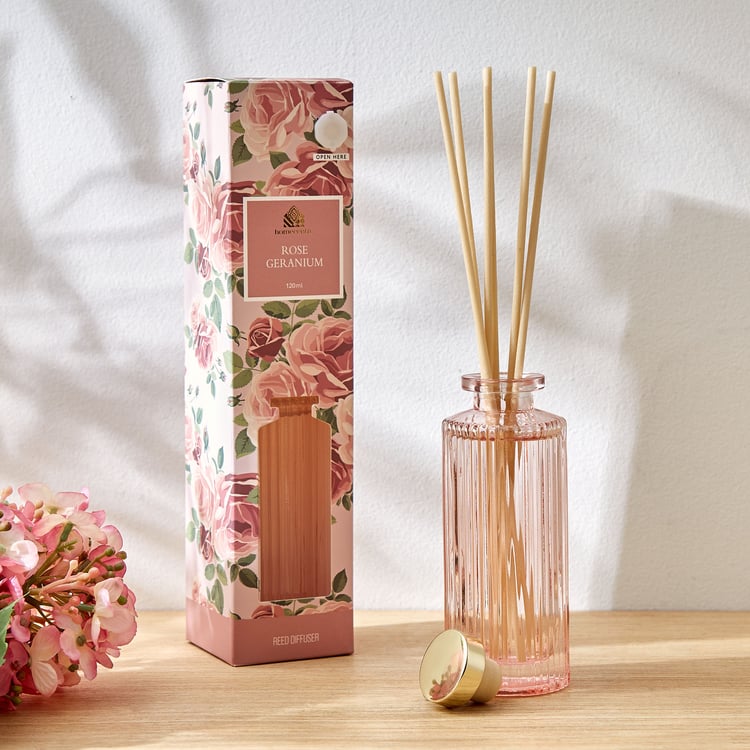 Utopia Rose Geranium Reed Diffuser Set