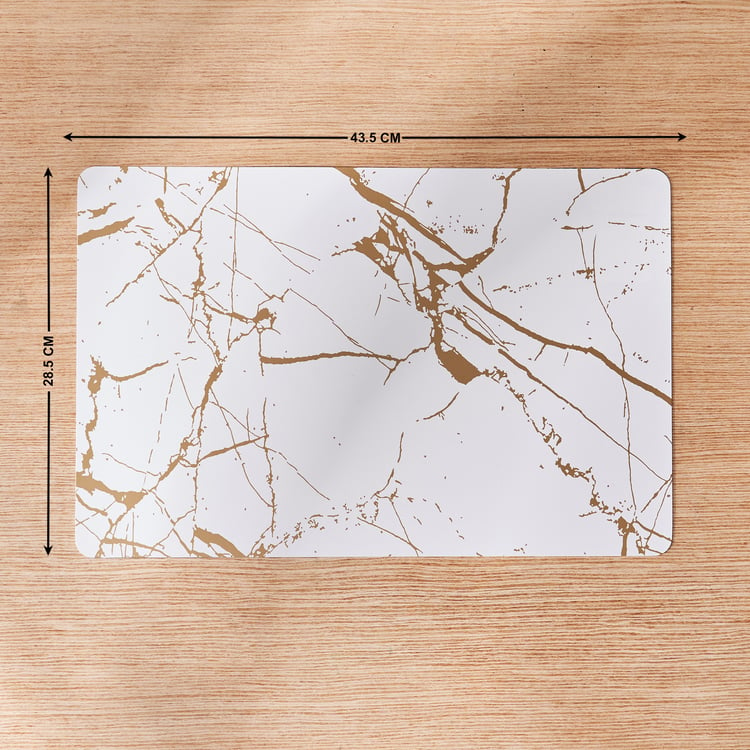 Marshmallow Marble Polypropylene Foil Print Placemat